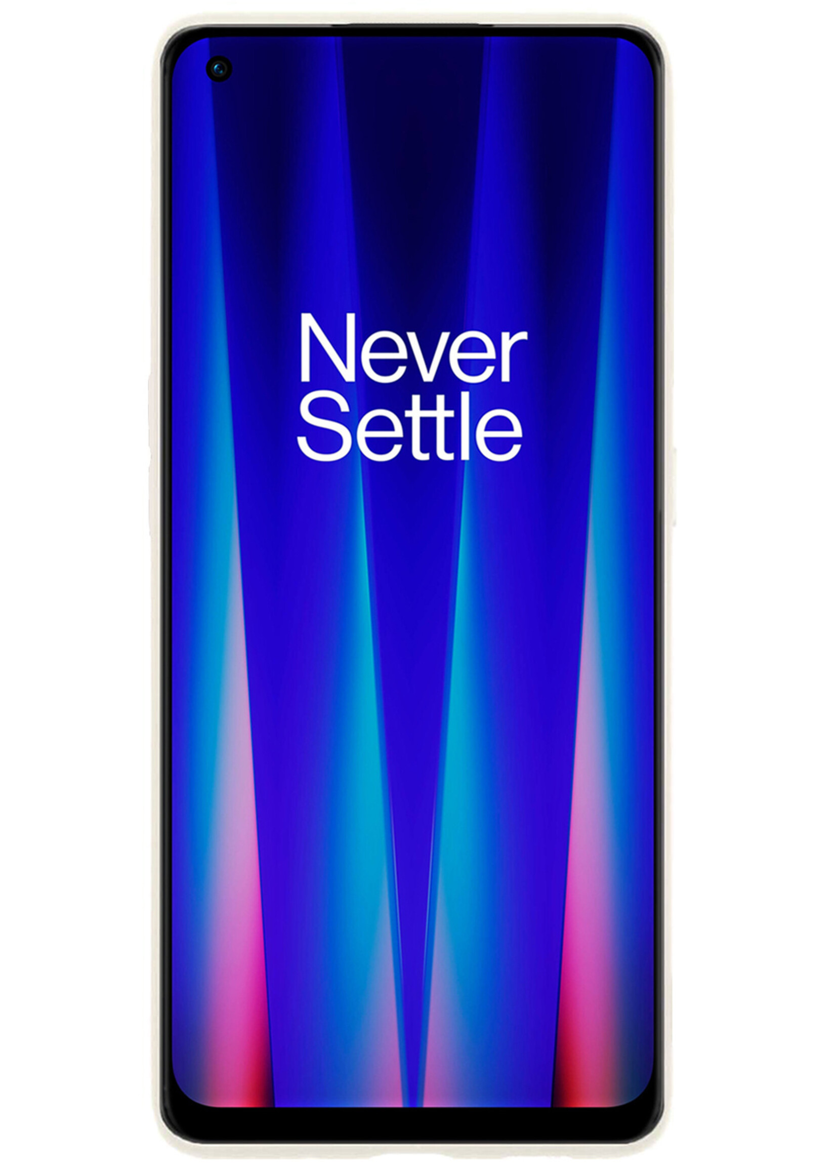BTH OnePlus Nord CE 2 Hoesje Siliconen Case Cover - OnePlus Nord CE 2 Hoesje Cover Hoes Siliconen - Wit - 2 PACK
