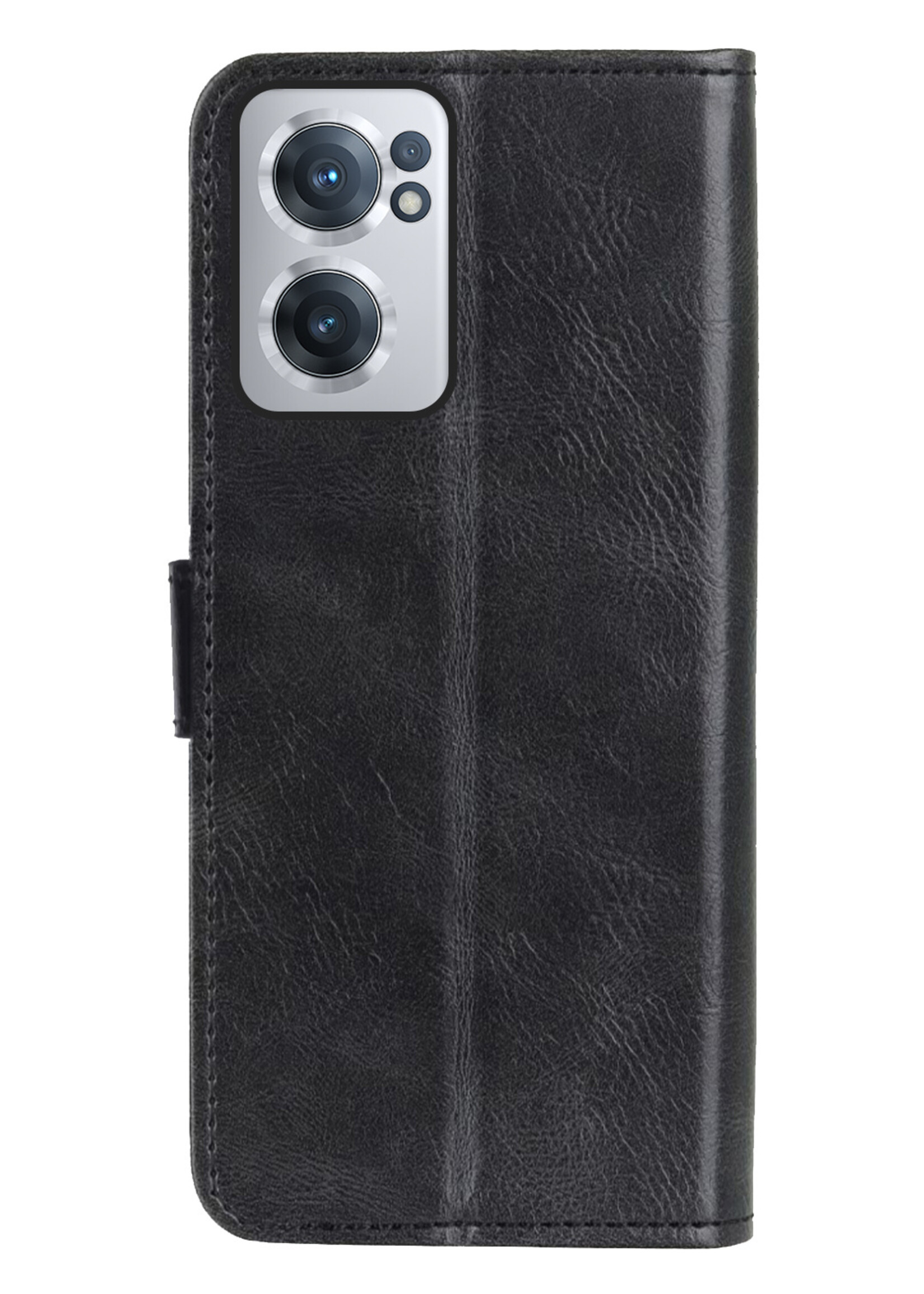 BTH OnePlus Nord CE 2 Hoesje Book Case Hoes Portemonnee Cover Walletcase - OnePlus Nord CE 2 Hoes Bookcase Hoesje - Zwart