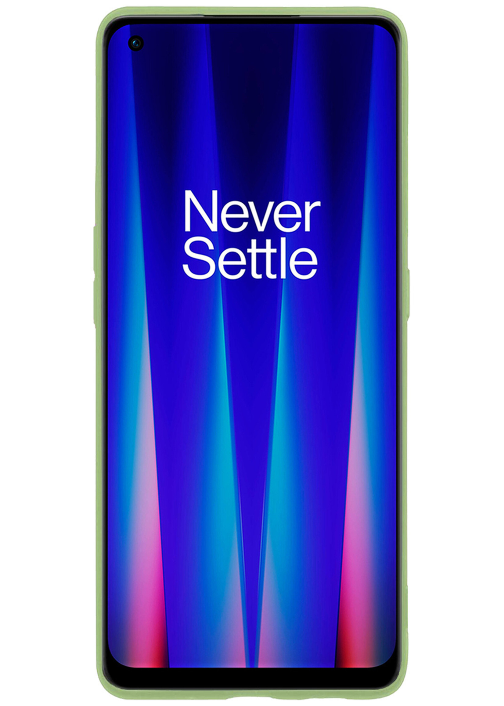 BTH Hoesje Geschikt voor OnePlus Nord CE 2 Hoesje Siliconen Case Hoes Met Screenprotector - Hoes Geschikt voor OnePlus Nord CE 2 Hoes Cover Case - Groen