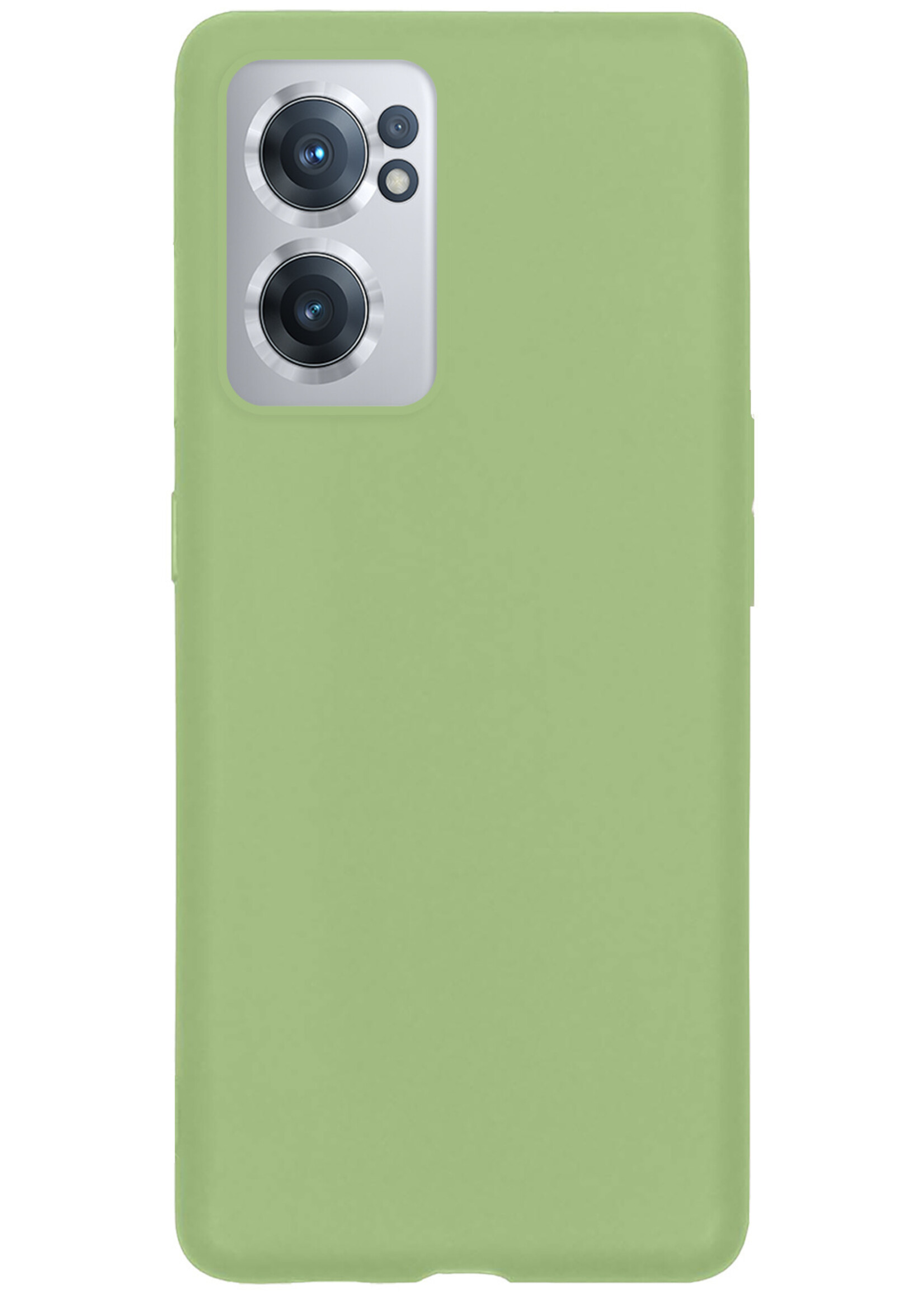 BTH Hoesje Geschikt voor OnePlus Nord CE 2 Hoesje Siliconen Case Hoes Met Screenprotector - Hoes Geschikt voor OnePlus Nord CE 2 Hoes Cover Case - Groen