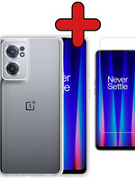 BTH BTH OnePlus Nord CE 2 Hoesje Siliconen Met Screenprotector - Transparant