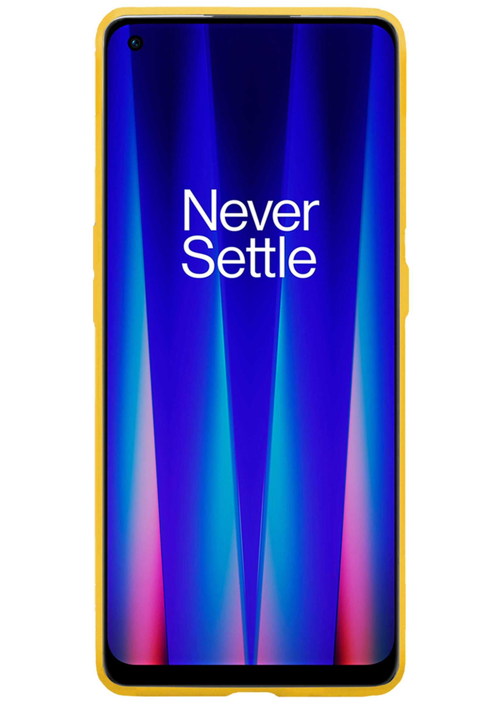 BTH Hoesje Geschikt voor OnePlus Nord CE 2 Hoesje Siliconen Case Hoes Met 2x Screenprotector - Hoes Geschikt voor OnePlus Nord CE 2 Hoes Cover Case - Geel
