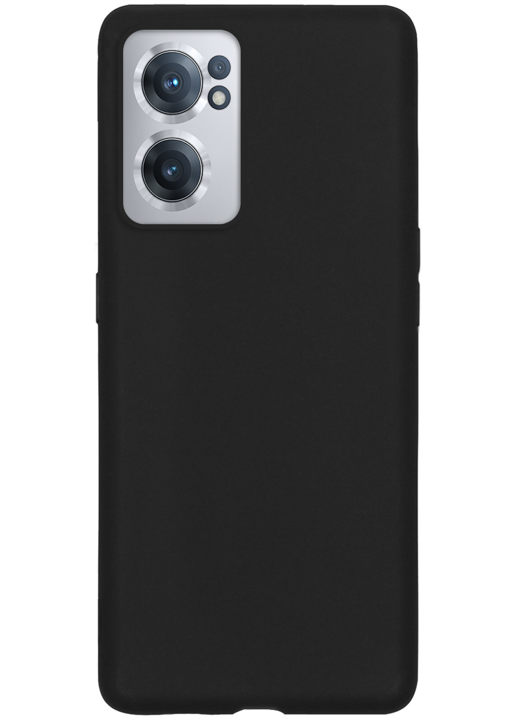BTH Hoesje Geschikt voor OnePlus Nord CE 2 Hoesje Siliconen Case Hoes Met 2x Screenprotector - Hoes Geschikt voor OnePlus Nord CE 2 Hoes Cover Case - Zwart