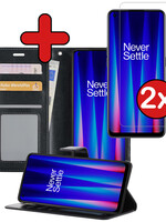 BTH BTH OnePlus Nord CE 2 Hoesje Bookcase Zwart Met 2x Screenprotector