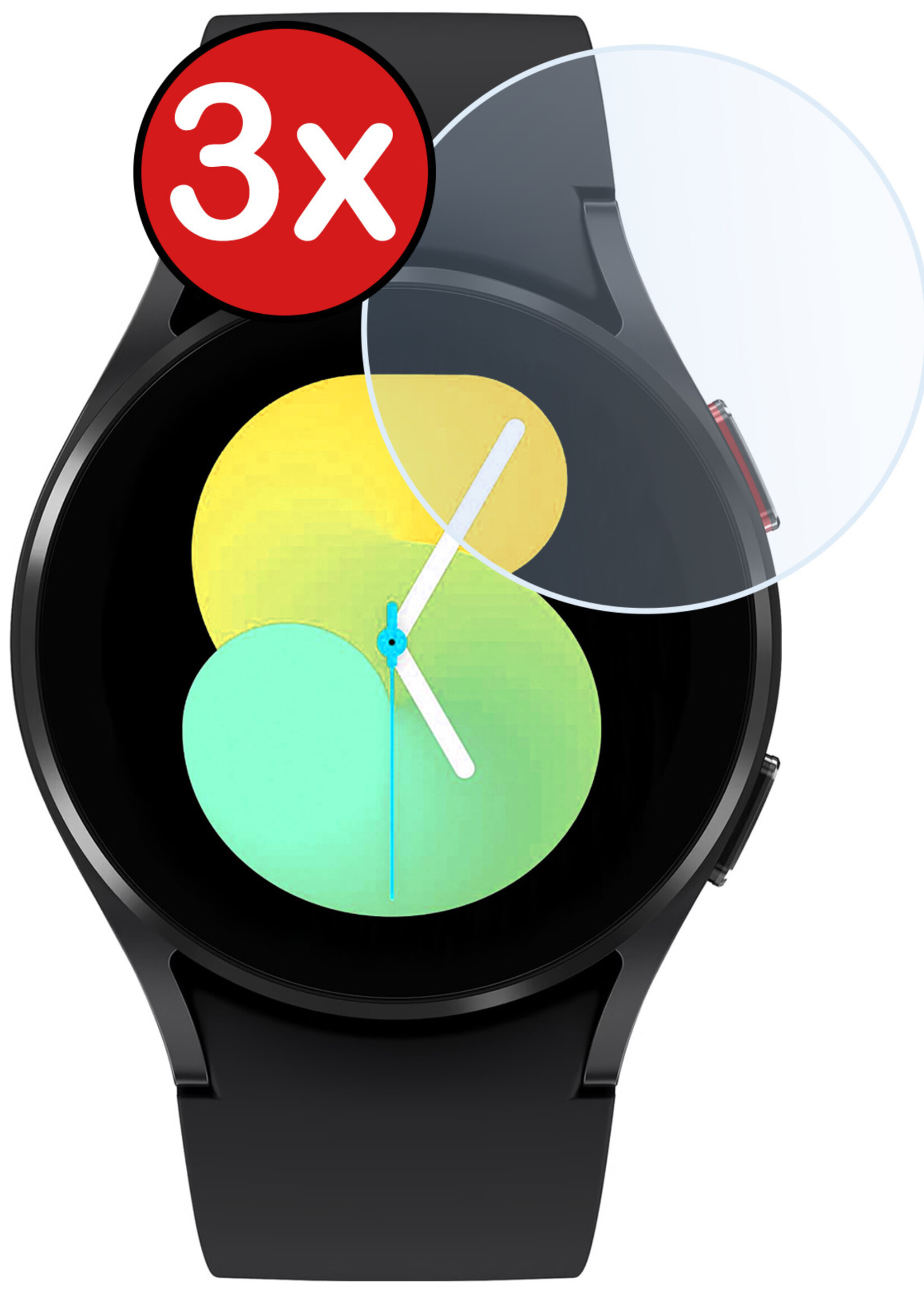 BTH Screenprotector Geschikt voor Samsung Watch 5 40 mm Screenprotector Glas Gehard Screen Cover - Screen Protector Geschikt voor Samsung Galaxy Watch 5 (40 mm) Screenprotector Tempered Glass - 3 PACK