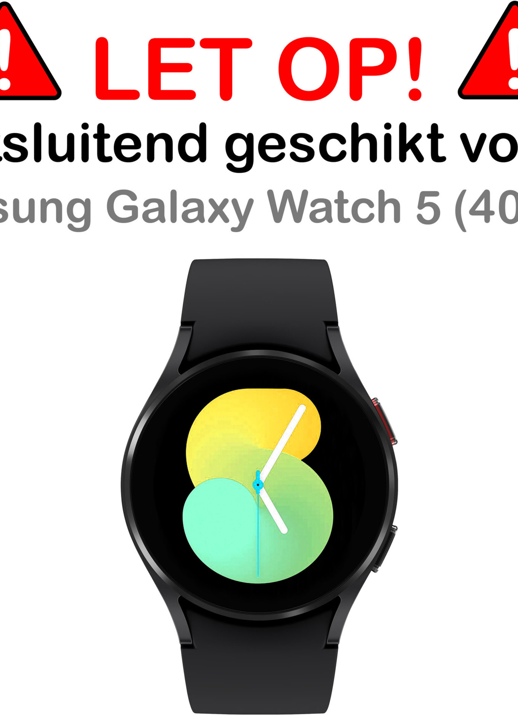 BTH Screenprotector Geschikt voor Samsung Watch 5 40 mm Screenprotector Glas Gehard Screen Cover - Screen Protector Geschikt voor Samsung Galaxy Watch 5 (40 mm) Screenprotector Tempered Glass - 3 PACK