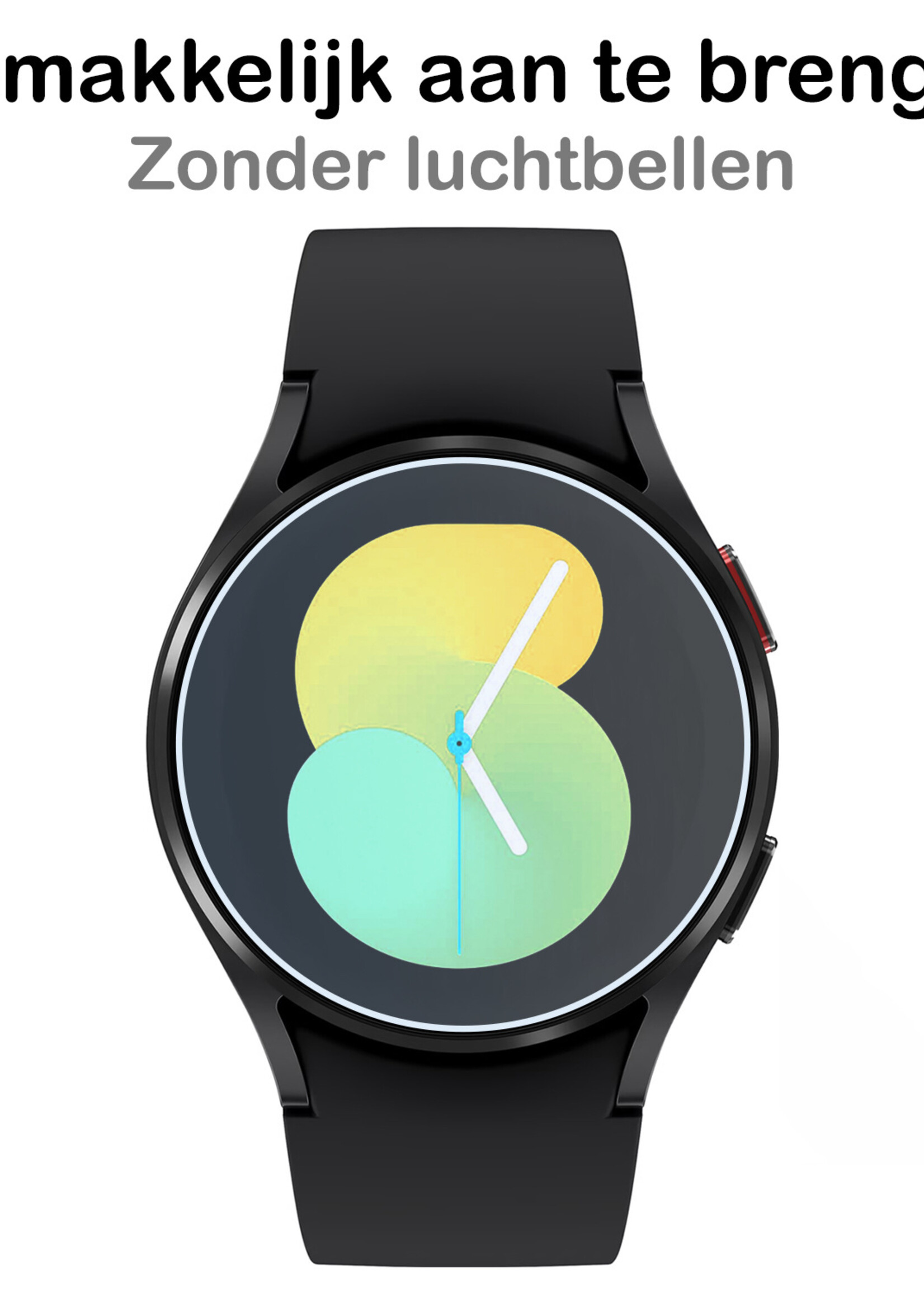BTH Screenprotector Geschikt voor Samsung Watch 5 40 mm Screenprotector Glas Gehard Screen Cover - Screen Protector Geschikt voor Samsung Galaxy Watch 5 (40 mm) Screenprotector Tempered Glass - 3 PACK