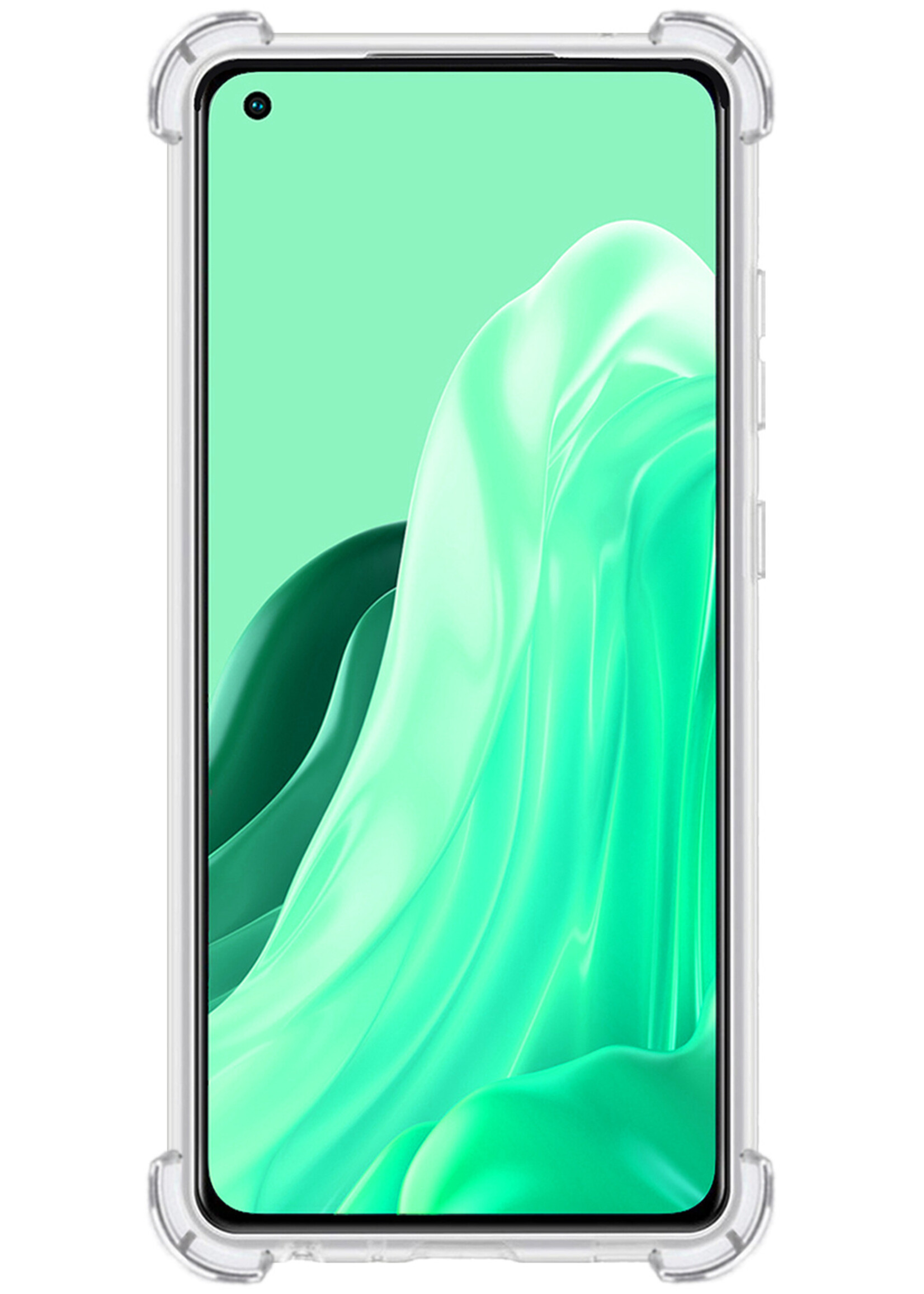 BTH Oppo Reno7 Hoesje Siliconen Shock Proof Case Hoes Transparant - Oppo Reno7 Hoes Cover Case Shockproof