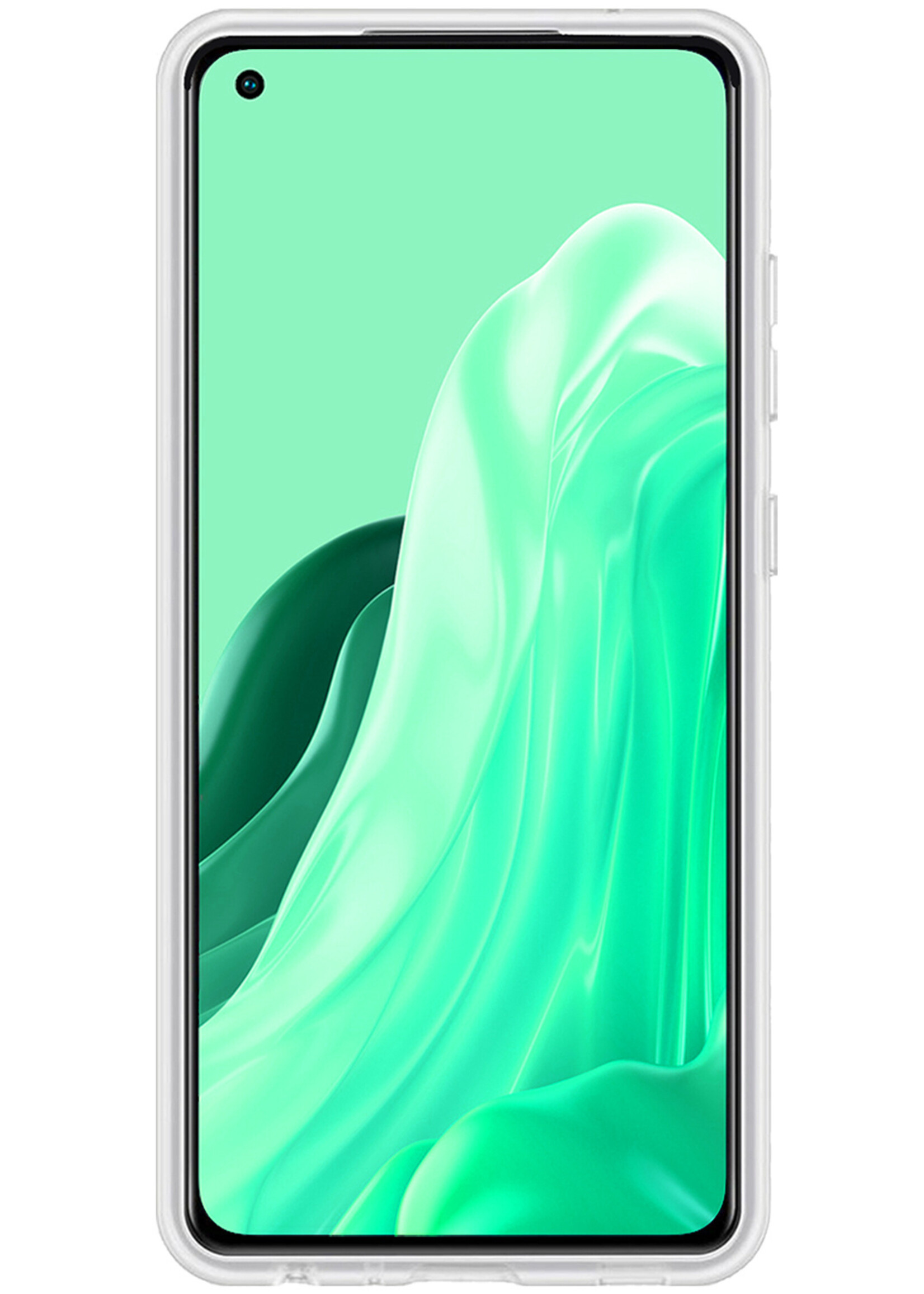 BTH Oppo Reno7 Hoesje Siliconen Case Cover - Oppo Reno7 Hoesje Cover Hoes Siliconen - Transparant