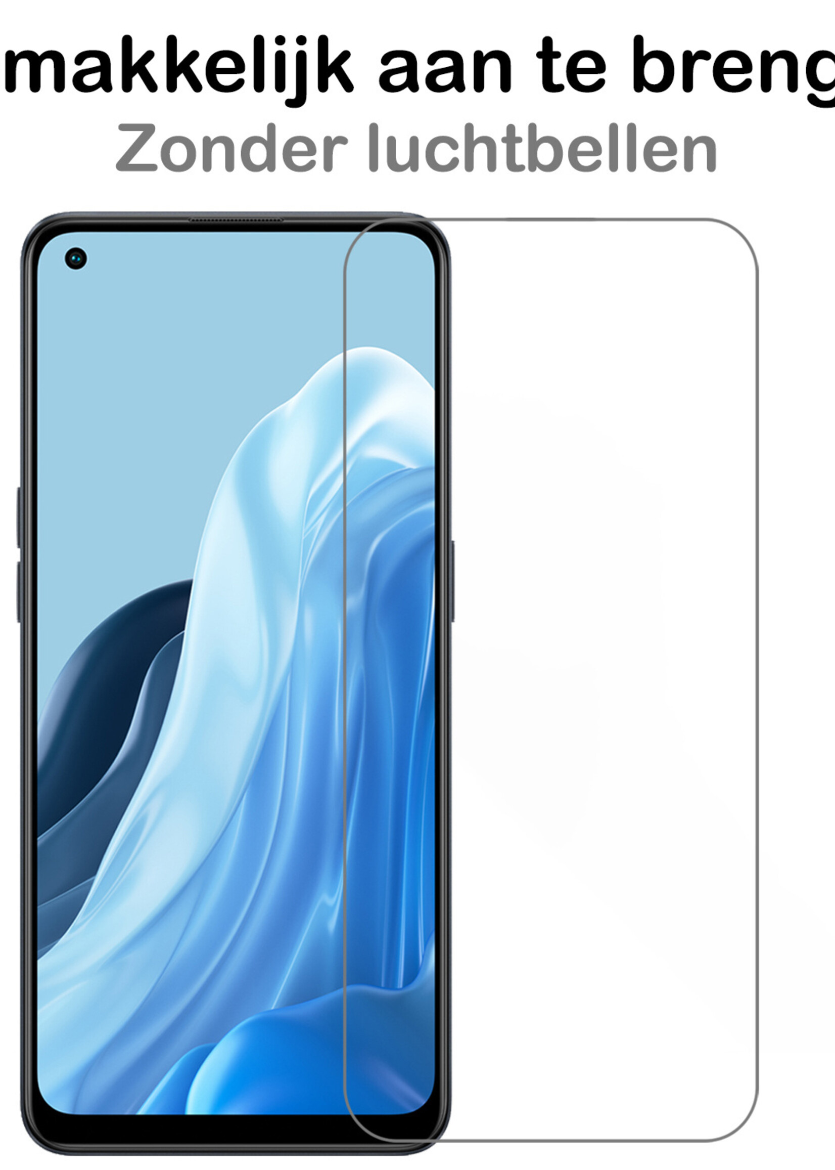 BTH Screenprotector Geschikt voor OPPO Reno 8 Lite Screenprotector Glas Gehard Tempered Glass - Screenprotector Geschikt voor OPPO Reno 8 Lite Screen Protector Screen Cover - 3 PACK