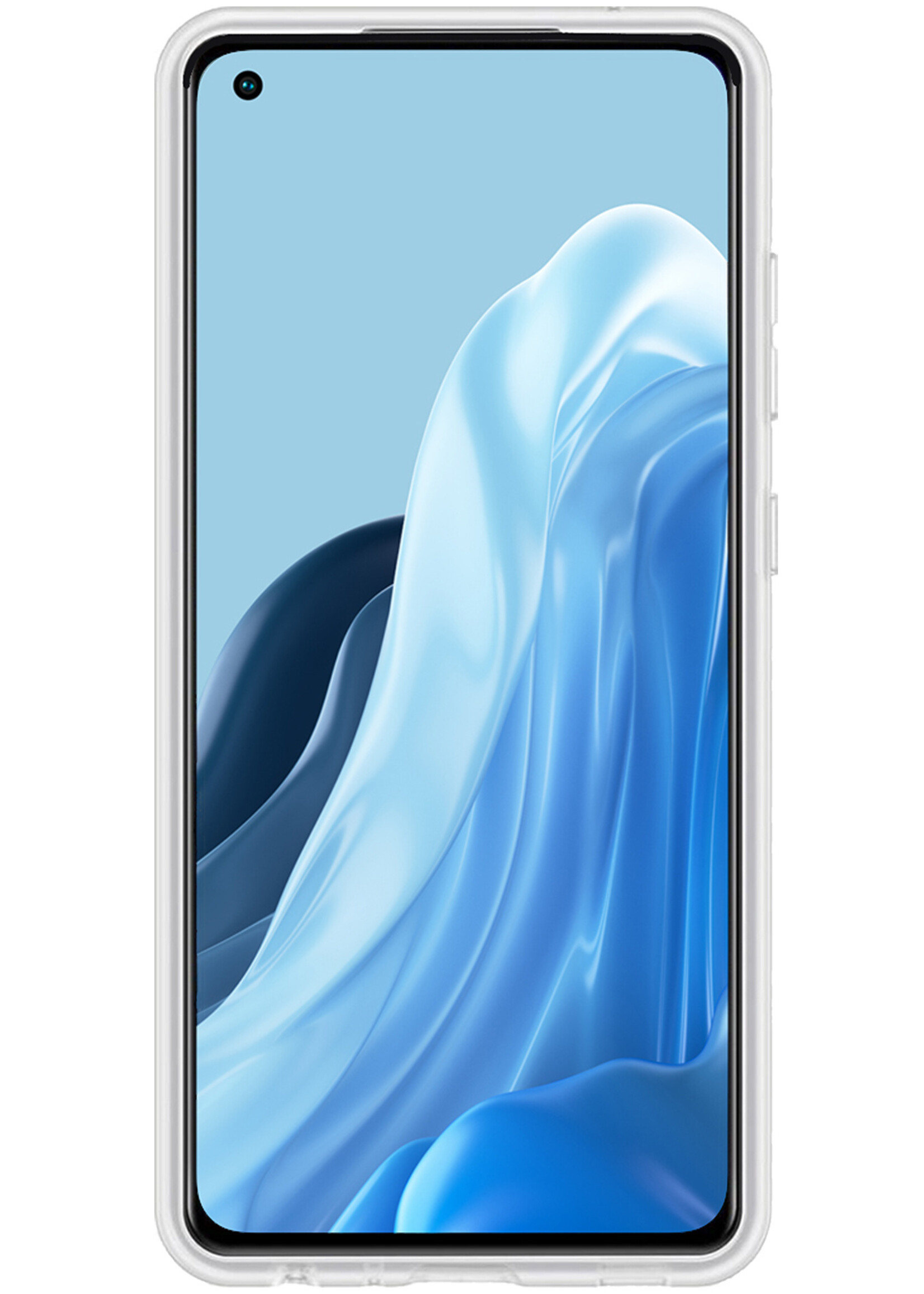 BTH Hoesje Geschikt voor OPPO Reno 8 Lite Hoesje Siliconen Case Hoes Met 2x Screenprotector - Hoes Geschikt voor OPPO Reno 8 Lite Hoes Cover Case - Transparant