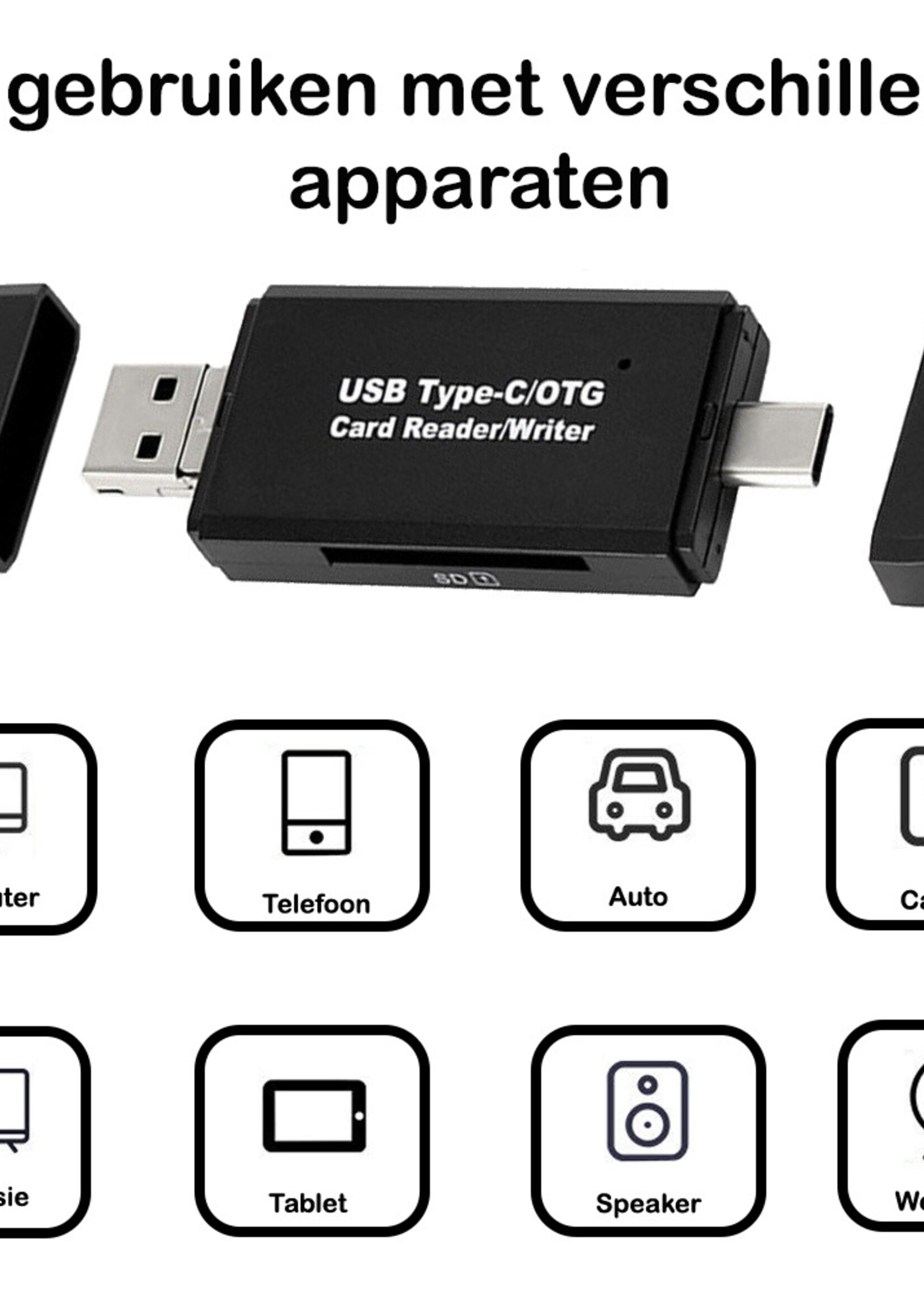 BTH SD Kaartlezer USB C OTG SD Card Reader 5-in-1 Micro SD Kaartlezer