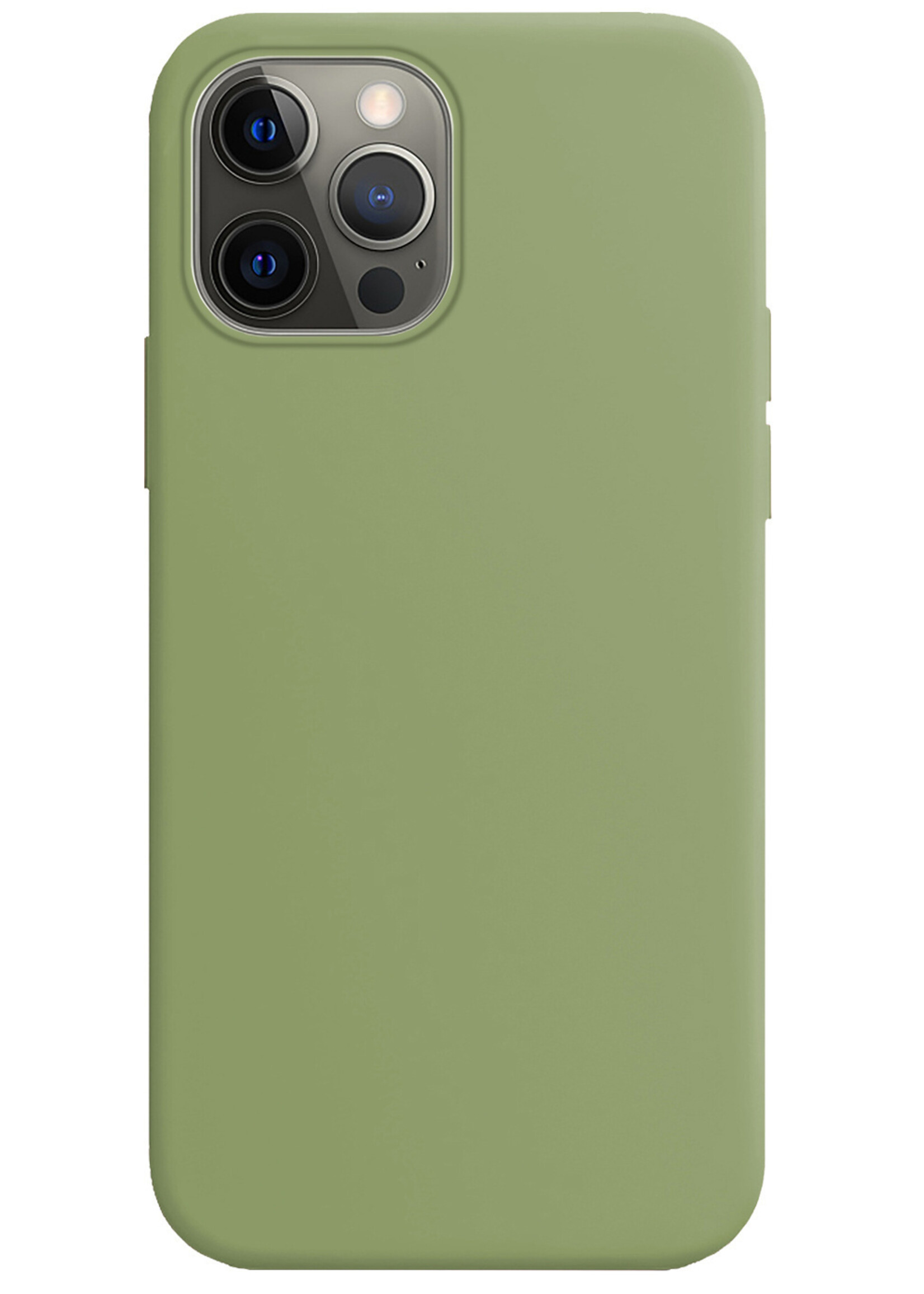 BTH Hoesje Geschikt voor iPhone 14 Pro Hoesje Siliconen Case Hoes - Hoes Geschikt voor iPhone 14 Pro Hoes Cover Case - Groen - 2 PACK