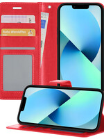 BTH BTH iPhone 14 Hoesje Bookcase - Rood