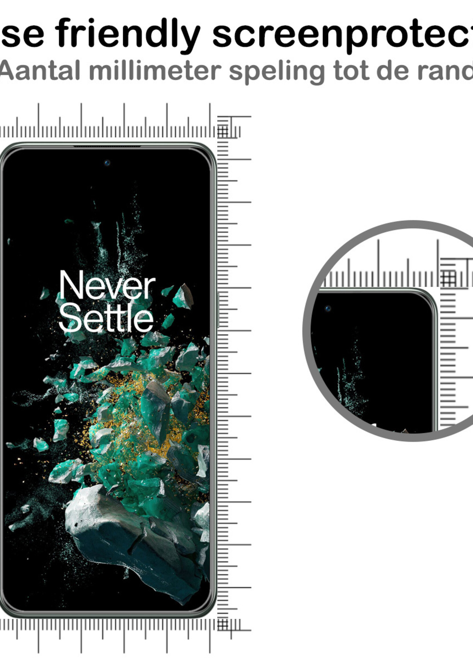 BTH OnePlus 10T Screenprotector Glas Gehard Tempered Glass - OnePlus 10T Screen Protector Screen Cover