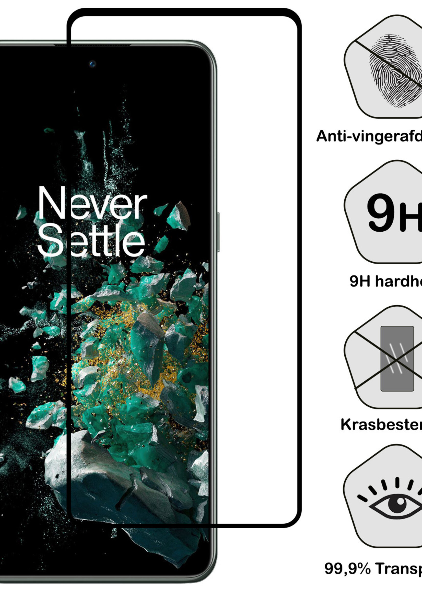 BTH OnePlus 10T Screenprotector Glas Gehard Tempered Glass Full Cover - OnePlus 10T Screen Protector Screen Cover