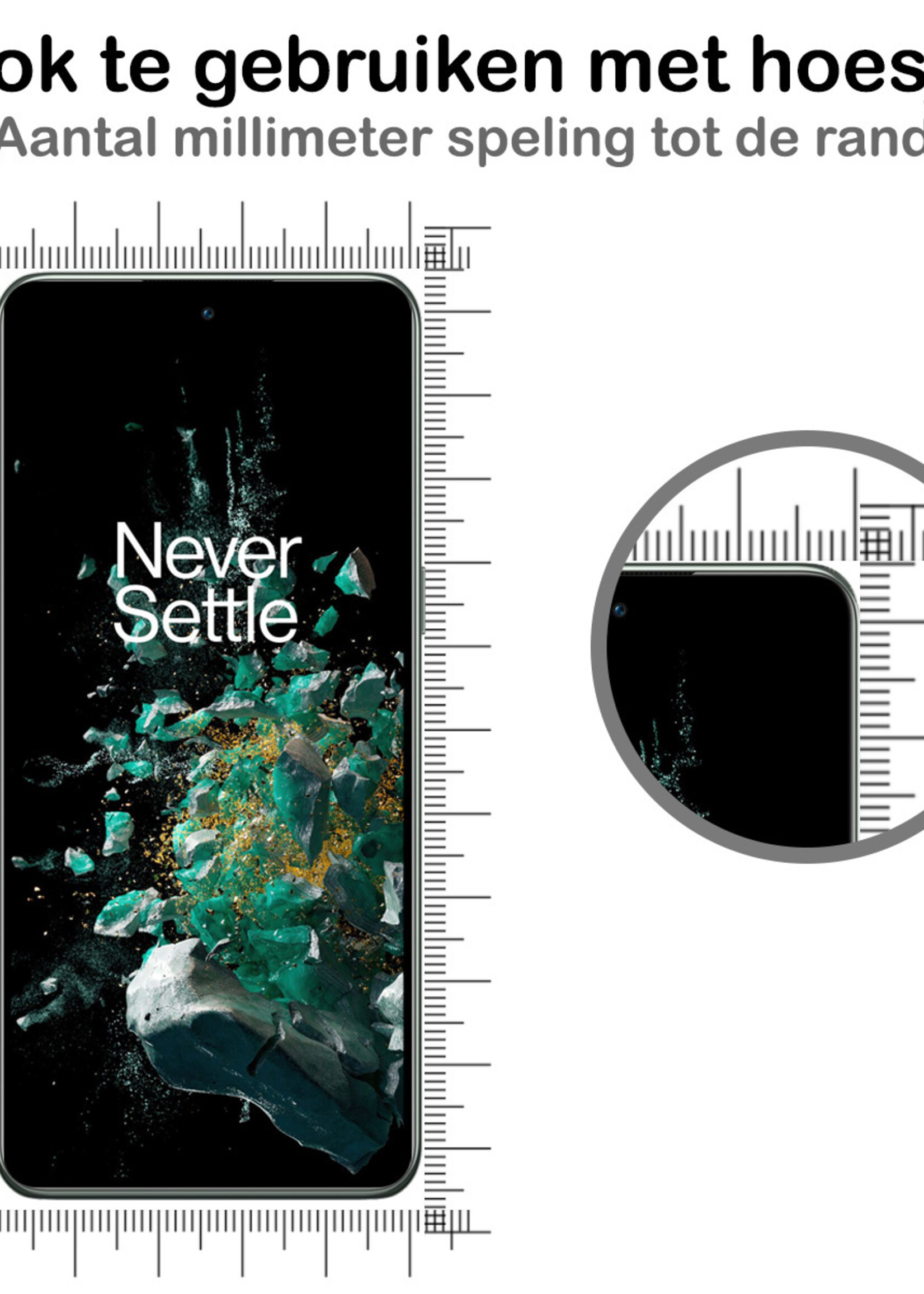 BTH OnePlus 10T Screenprotector Glas Gehard Tempered Glass Full Cover - OnePlus 10T Screen Protector Screen Cover