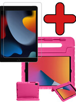 BTH BTH iPad 10.2 2021 Kinderhoes Met Screenprotector - Roze