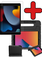 BTH BTH iPad 10.2 2021 Kinderhoes Met Screenprotector - Zwart