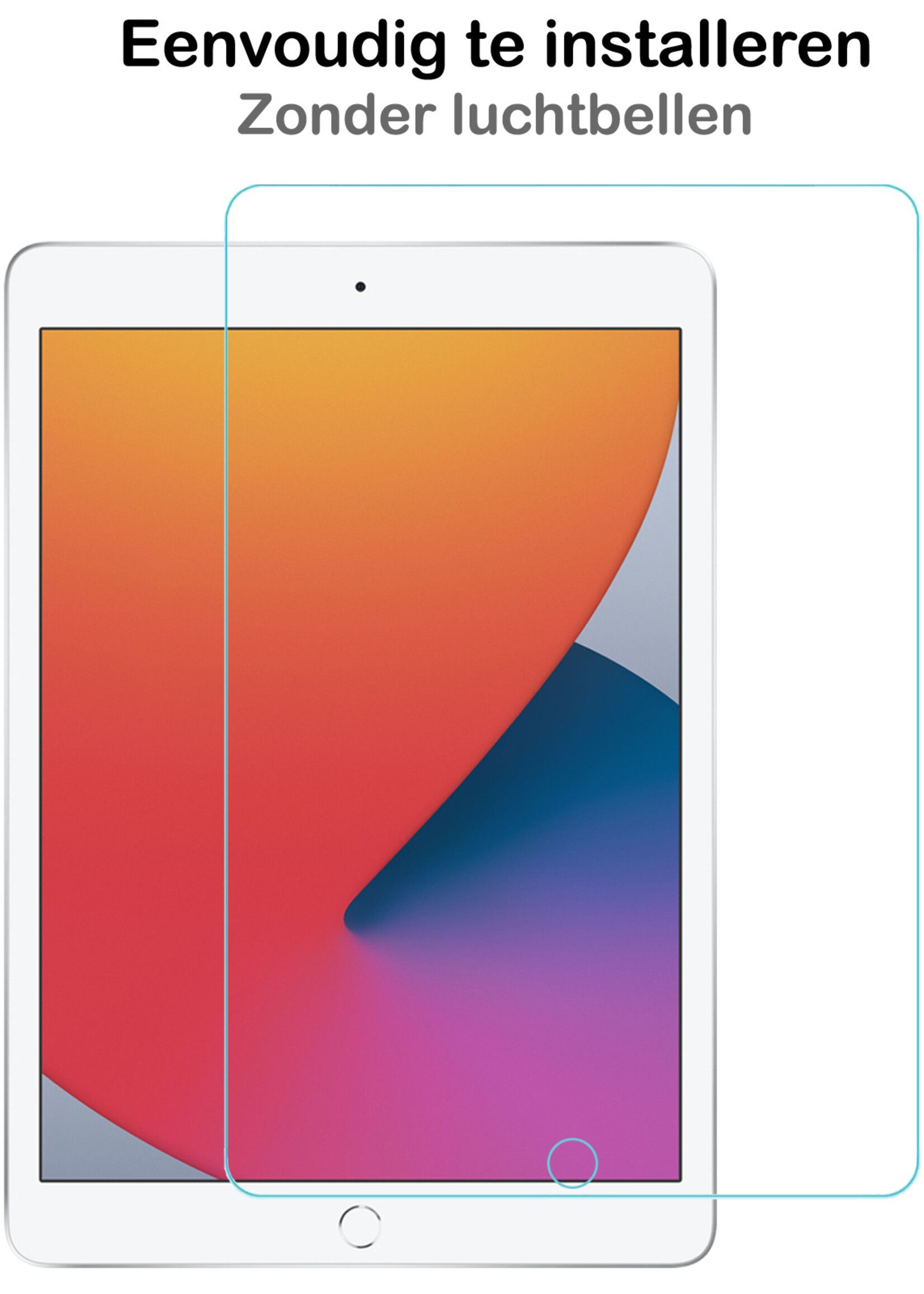 BTH Kinderhoes Geschikt voor iPad 10.2 2020 Hoes Kinder Hoesje Kids Case Cover Kidsproof Met 2x Screenprotector - Hoesje Geschikt voor iPad 8 Hoesje Kinder Hoes - Oranje