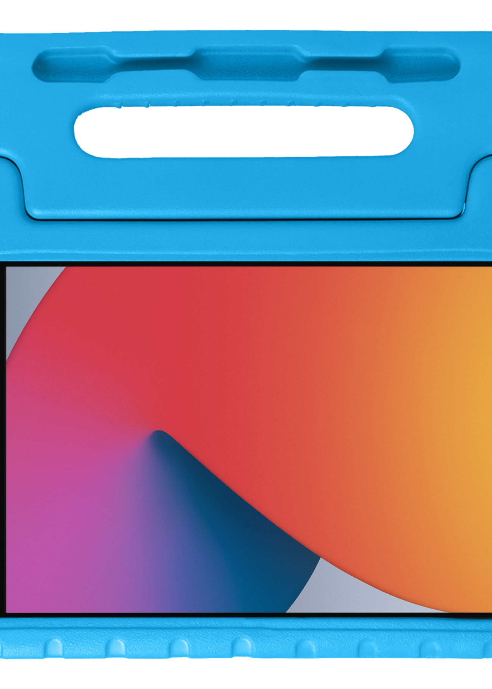 BTH Kinderhoes Geschikt voor iPad 10.2 2021 Hoes Kinder Hoesje Kids Case Cover Kidsproof Met 2x Screenprotector - Hoesje Geschikt voor iPad 9 Hoesje Kinder Hoes - Blauw