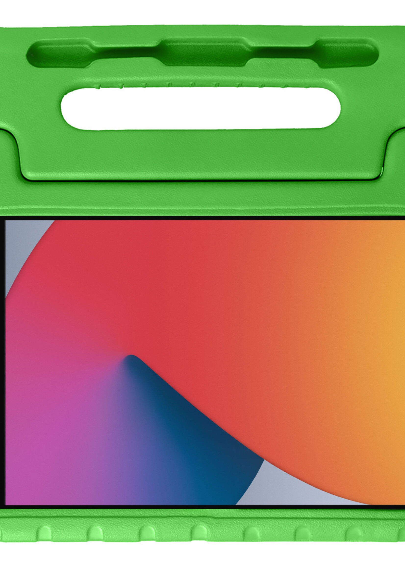 BTH Kinderhoes Geschikt voor iPad 10.2 2021 Hoes Kinder Hoesje Kids Case Cover Kidsproof Met 2x Screenprotector - Hoesje Geschikt voor iPad 9 Hoesje Kinder Hoes - Groen