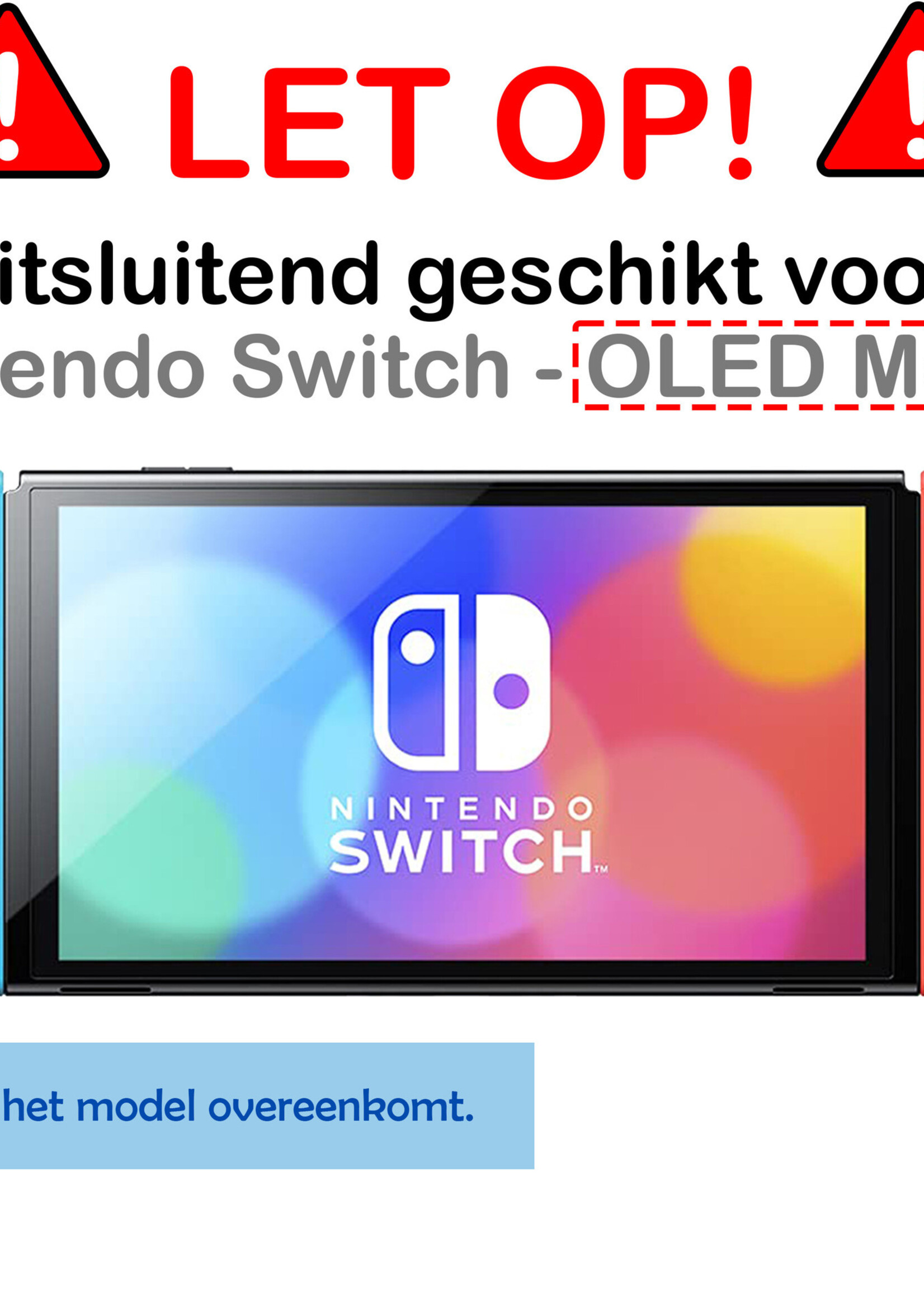 BTH Hoes Geschikt voor Nintendo Switch OLED Case Hoesje Transparant - Hoesje Geschikt voor Nintendo Switch OLED Case Beschermhoes Transparant