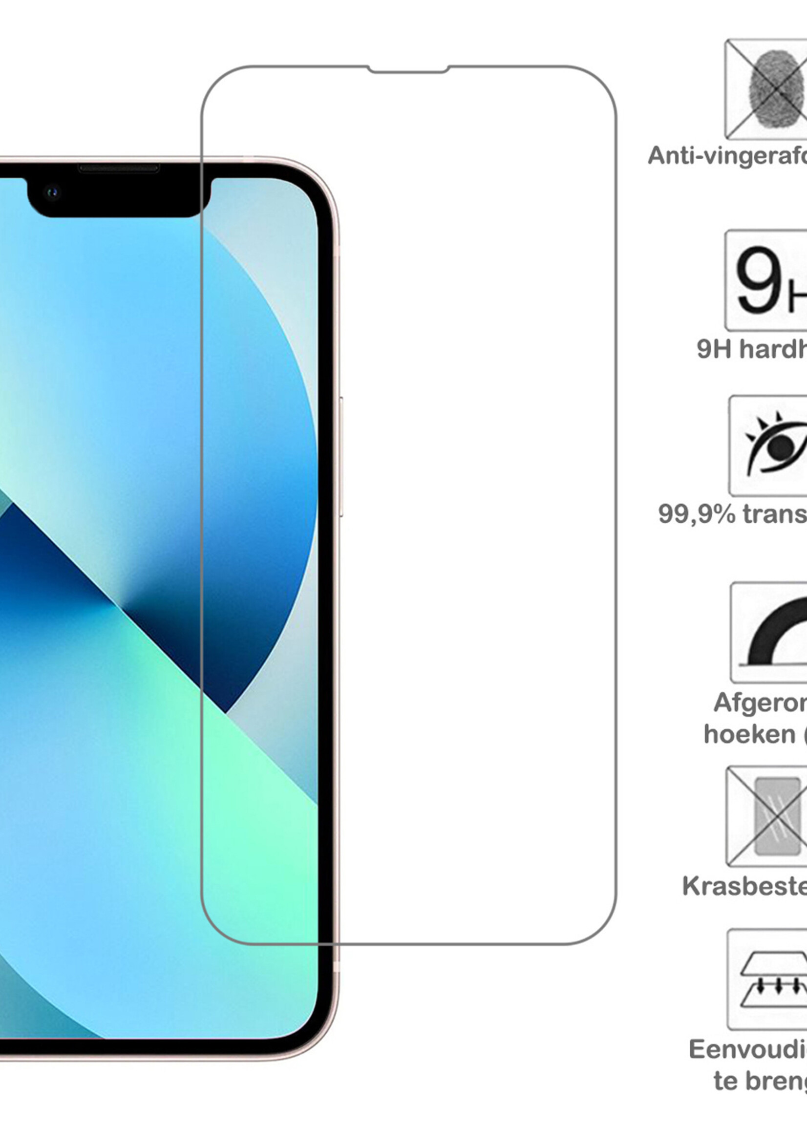 BTH Hoesje Geschikt voor iPhone 14 Pro Max Hoesje Book Case Hoes Portemonnee Cover Walletcase Met 2x Screenprotector - Hoes Geschikt voor iPhone 14 Pro Max Hoes Bookcase Hoesje - Wit