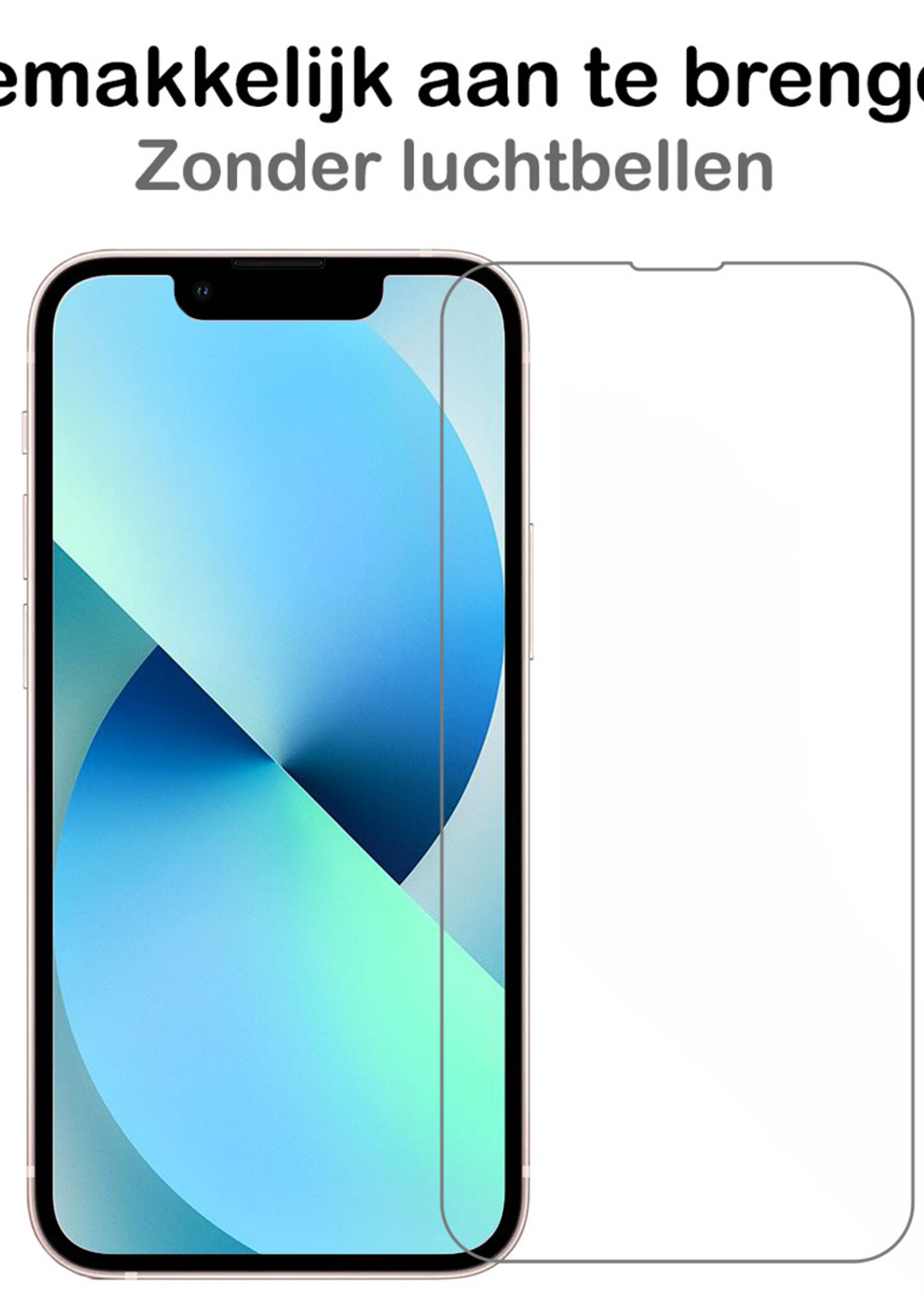 BTH Hoesje Geschikt voor iPhone 14 Pro Max Hoesje Book Case Hoes Portemonnee Cover Walletcase Met 2x Screenprotector - Hoes Geschikt voor iPhone 14 Pro Max Hoes Bookcase Hoesje - Wit