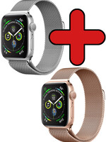 BTH BTH Apple Watch 8 Bandje Milanees (41 mm) - Zilver & Rose Goud