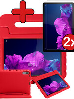 BTH BTH Lenovo Tab P11 Plus Kinderhoes Met 2x Screenprotector - Rood