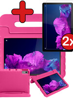 BTH BTH Lenovo Tab P11 Plus Kinderhoes Met 2x Screenprotector - Roze