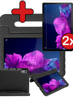 BTH BTH Lenovo Tab P11 Plus Kinderhoes Met 2x Screenprotector - Zwart