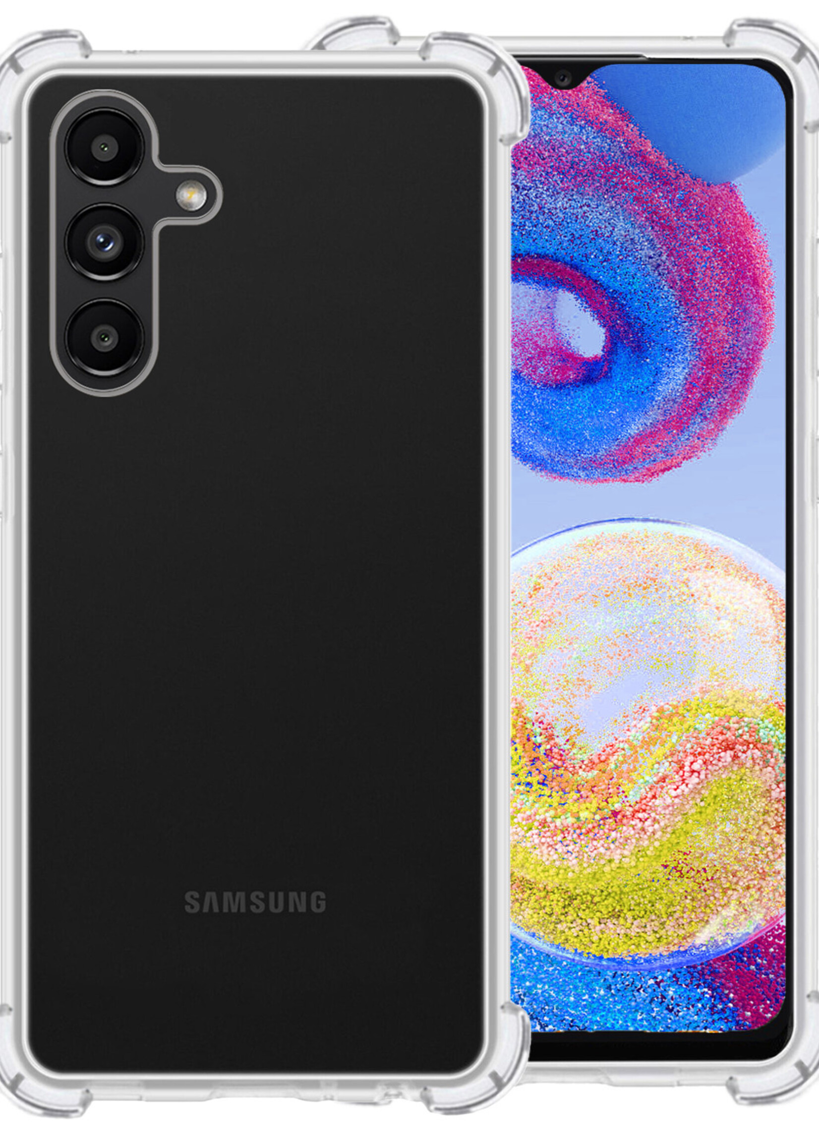 BTH Samsung A04s Hoesje Siliconen Shock Proof Case Hoes - Samsung Galaxy A04s Hoes Cover Case Shockproof - Transparant