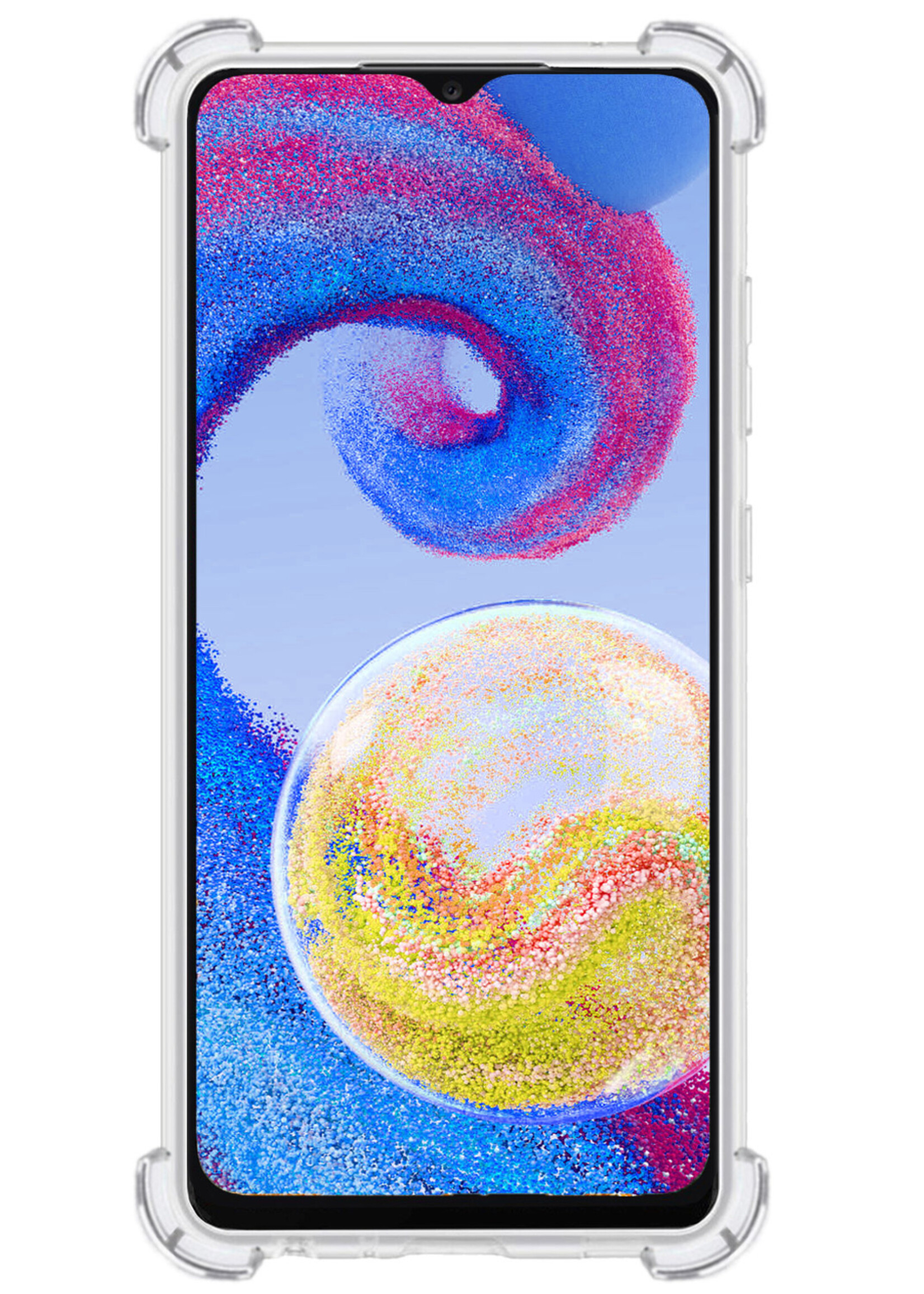 BTH Samsung A04s Hoesje Siliconen Shock Proof Case Hoes - Samsung Galaxy A04s Hoes Cover Case Shockproof - Transparant