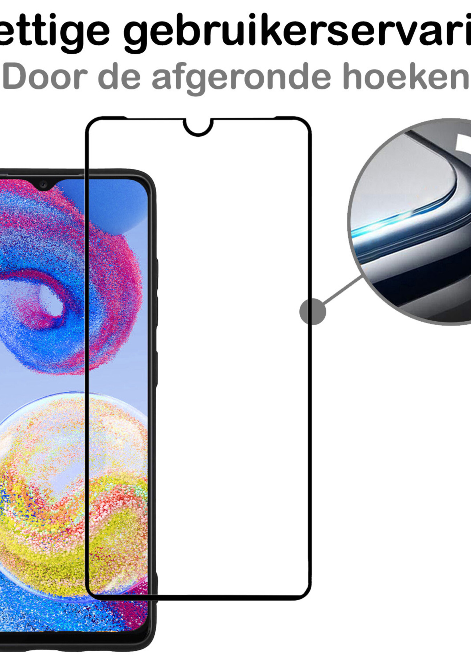 BTH Screenprotector Geschikt voor Samsung A04s Screenprotector Glas Gehard Tempered Glass Full Cover - Screenprotector Geschikt voor Samsung Galaxy A04s Screen Protector Screen Cover - 2 PACK