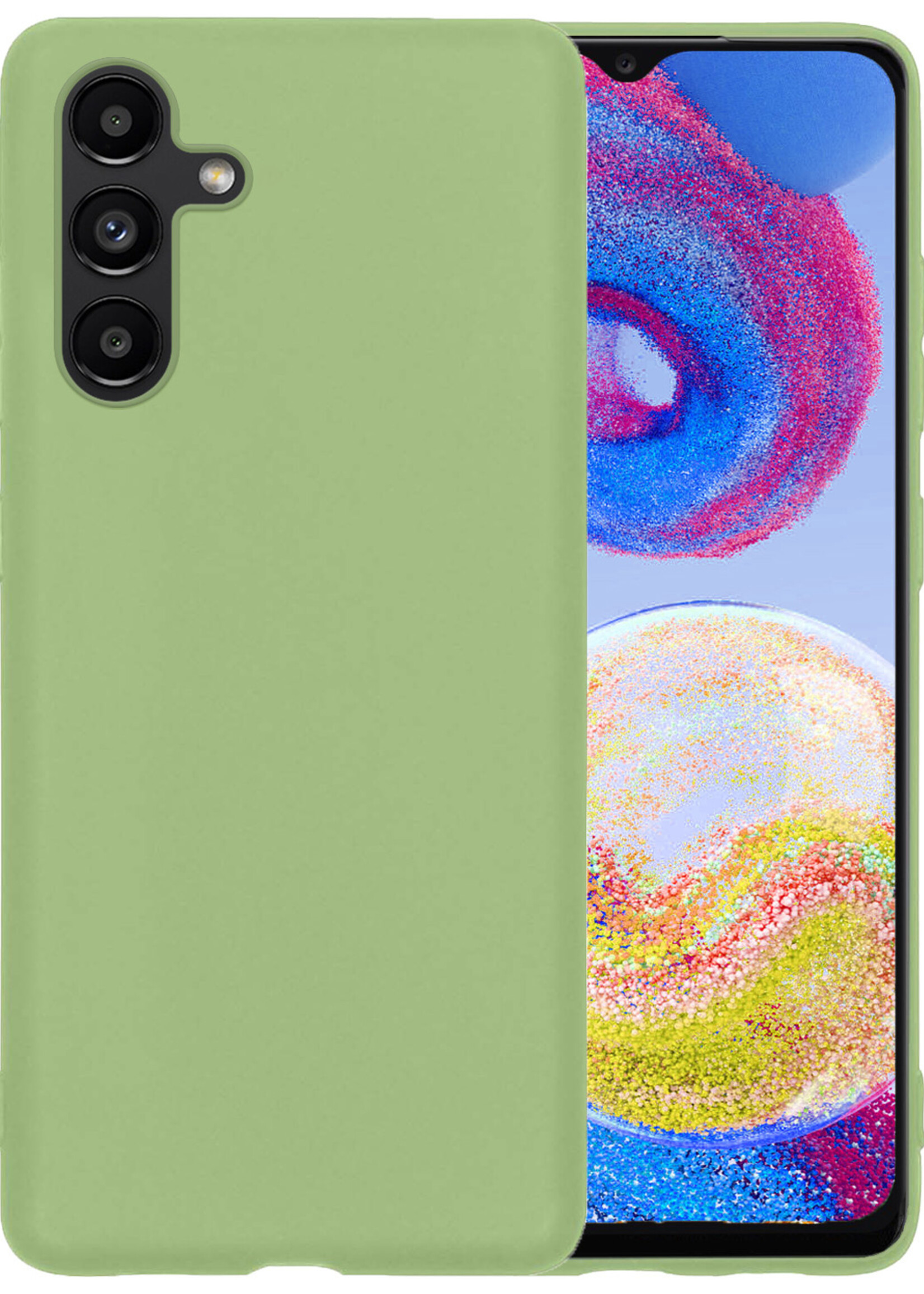 BTH Samsung A04s Hoesje Siliconen Case Cover - Samsung Galaxy A04s Hoesje Cover Hoes Siliconen - Groen