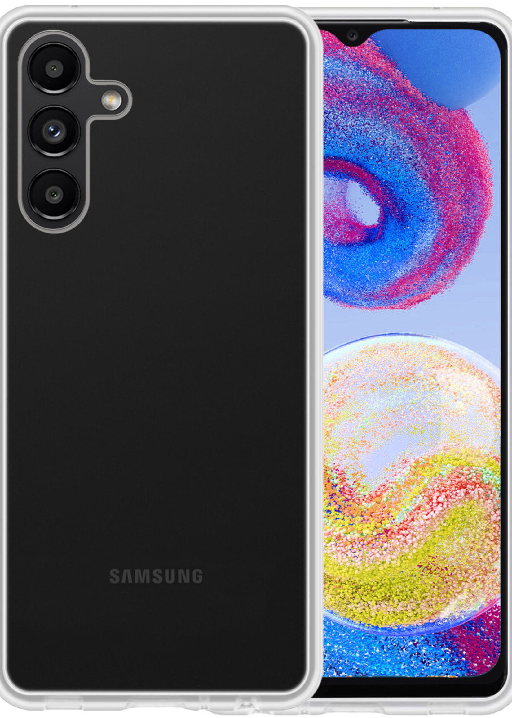 BTH Samsung A04s Hoesje Siliconen Case Cover - Samsung Galaxy A04s Hoesje Cover Hoes Siliconen - Transparant