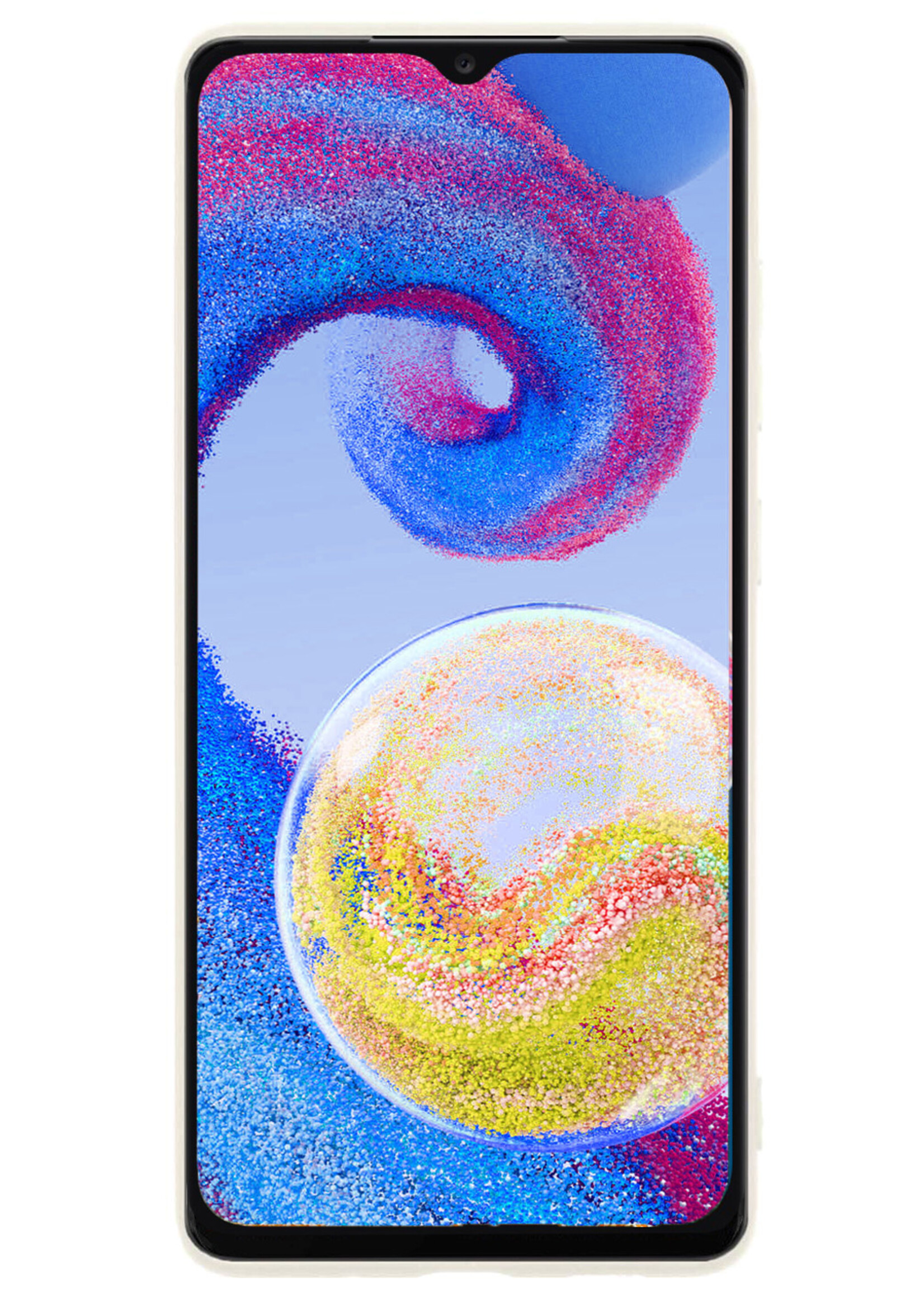 BTH Samsung A04s Hoesje Siliconen Case Cover - Samsung Galaxy A04s Hoesje Cover Hoes Siliconen - Wit