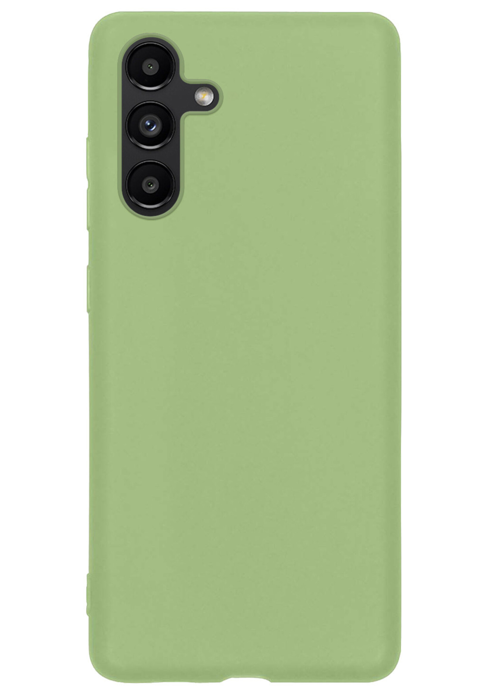 BTH Hoesje Geschikt voor Samsung A04s Hoesje Siliconen Case Hoes - Hoes Geschikt voor Samsung Galaxy A04s Hoes Cover Case - Groen - 2 PACK
