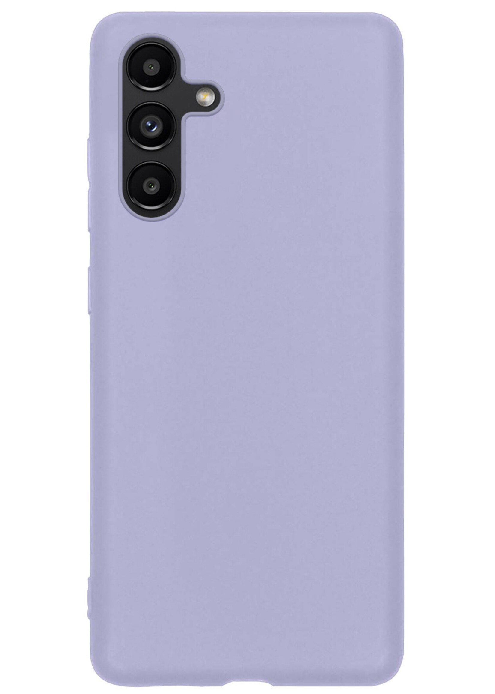 BTH Hoesje Geschikt voor Samsung A04s Hoesje Siliconen Case Hoes - Hoes Geschikt voor Samsung Galaxy A04s Hoes Cover Case - Lila - 2 PACK