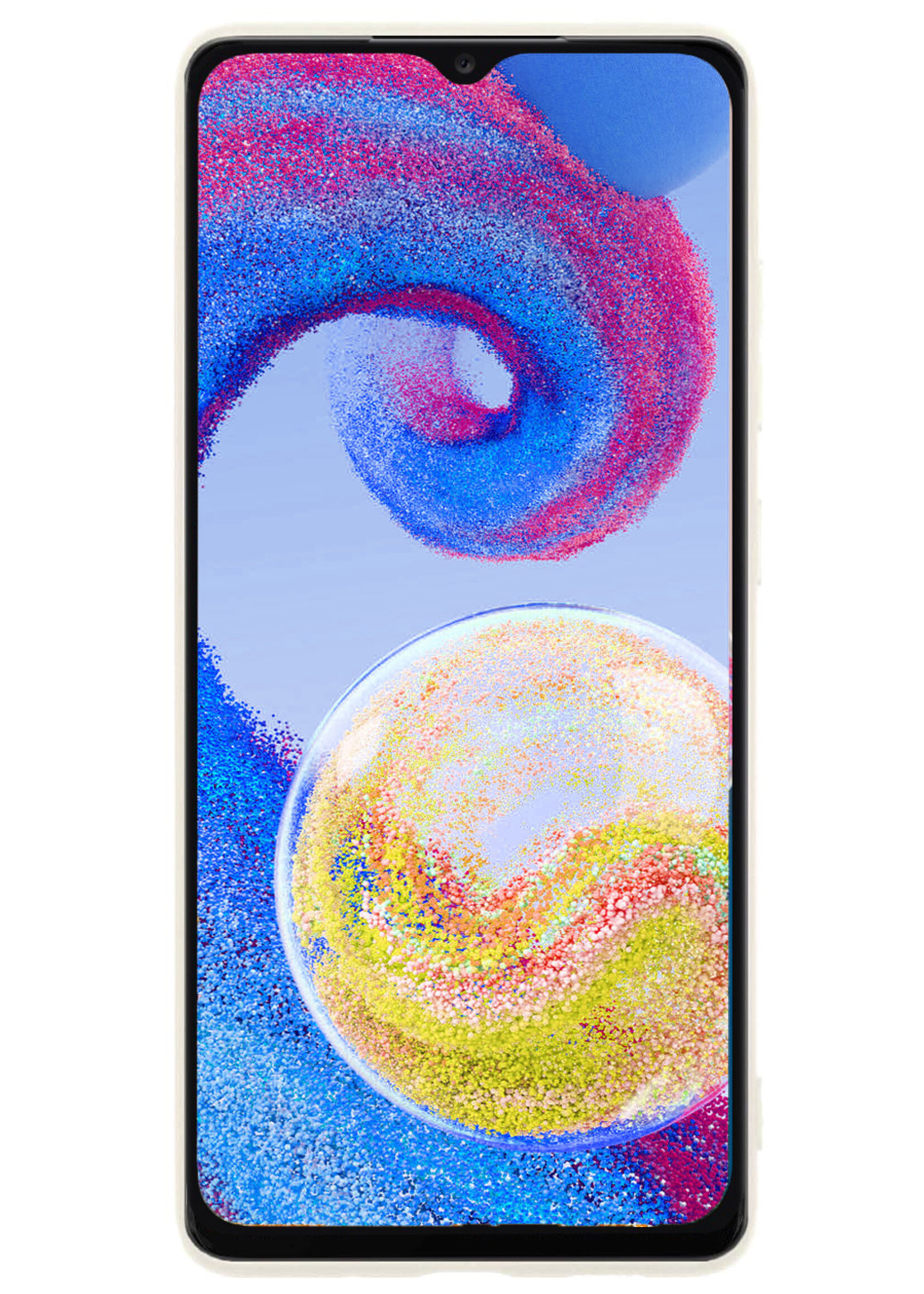 BTH Hoesje Geschikt voor Samsung A04s Hoesje Siliconen Case Hoes - Hoes Geschikt voor Samsung Galaxy A04s Hoes Cover Case - Wit - 2 PACK