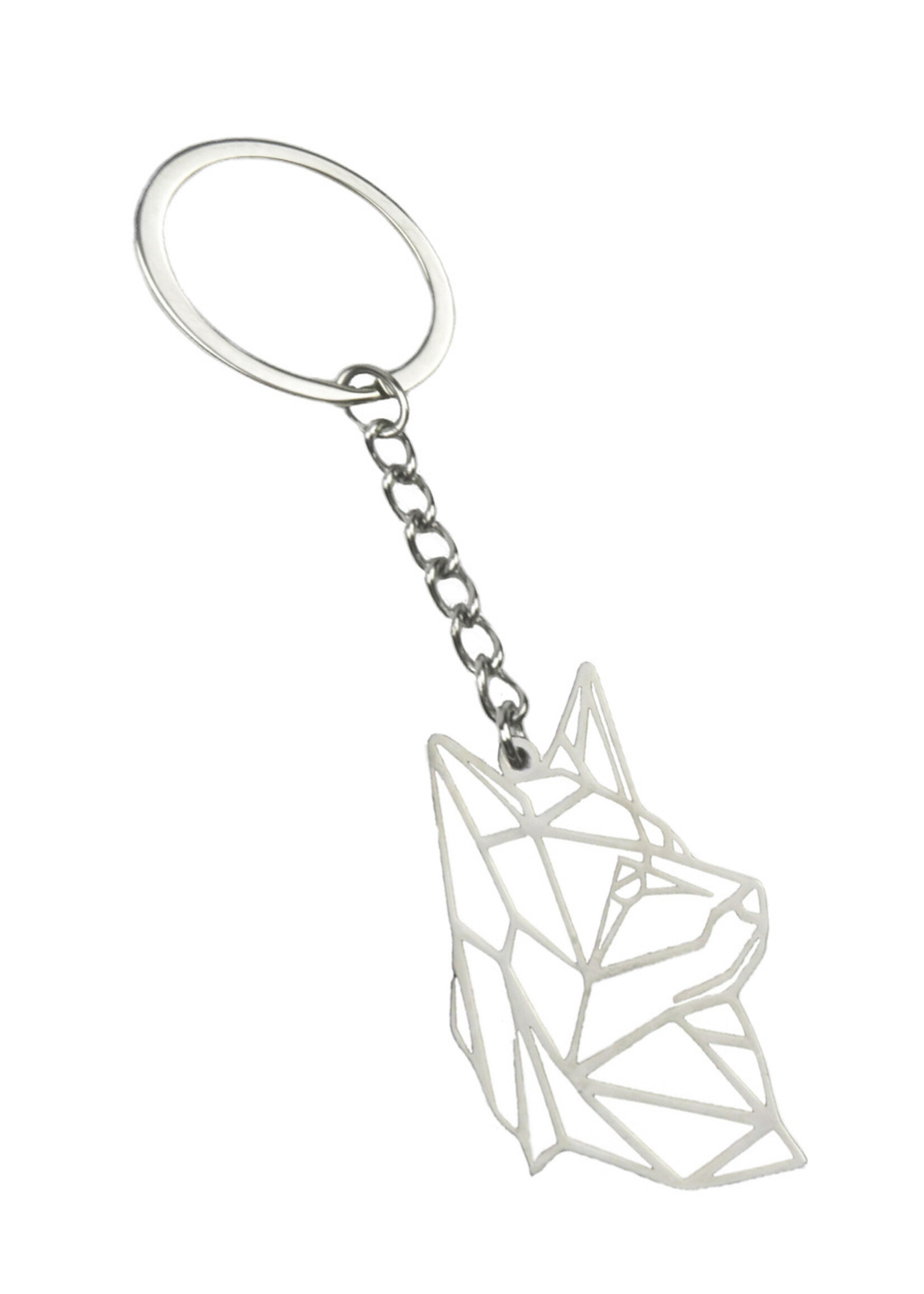 BTH Sleutelhanger Metaal Geometrisch Patroon Metalen Sleutelhanger Dier - Hond