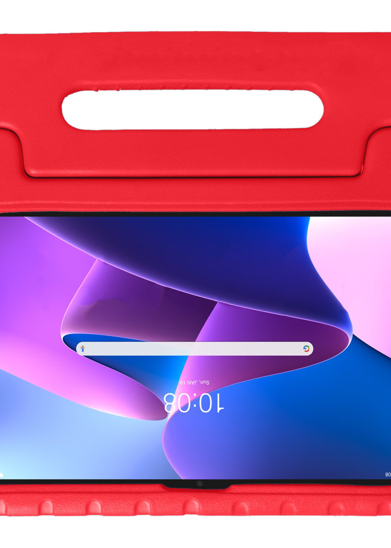 BTH Lenovo Tab M10 Plus (3e gen) Hoes Kinder Hoesje Kids Case Cover Kids Proof - Lenovo Tab M10 Plus Hoesje Kinder Hoes - Rood