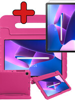 BTH BTH Lenovo Tab M10 Plus (3e generatie) Kinderhoes Met Screenprotector - Roze
