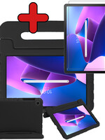 BTH BTH Lenovo Tab M10 Plus (3e generatie) Kinderhoes Met Screenprotector - Zwart
