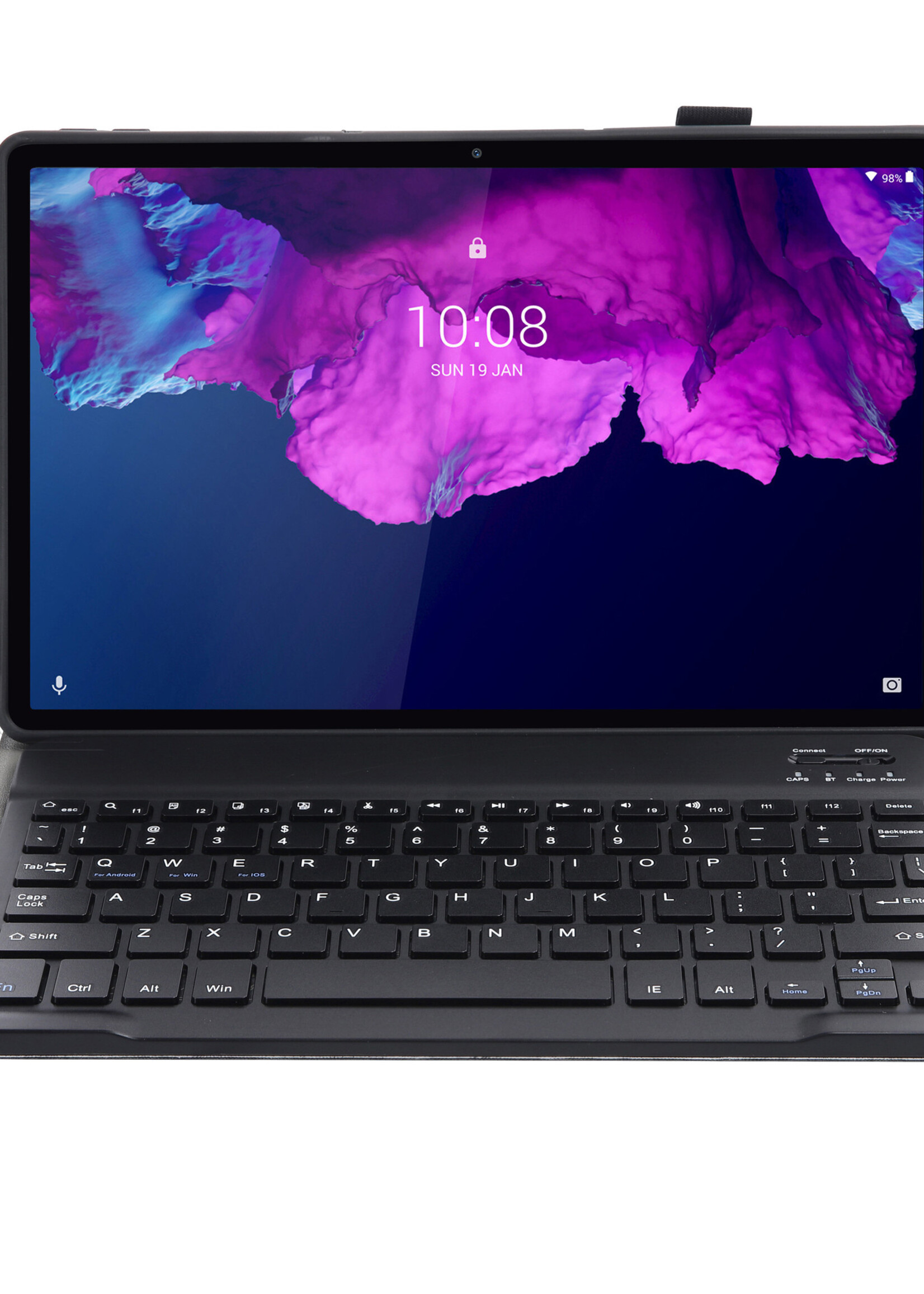 BTH Lenovo P11 Hoesje Toetsenbord Hoes Luxe Keyboard Case Cover - Zwart
