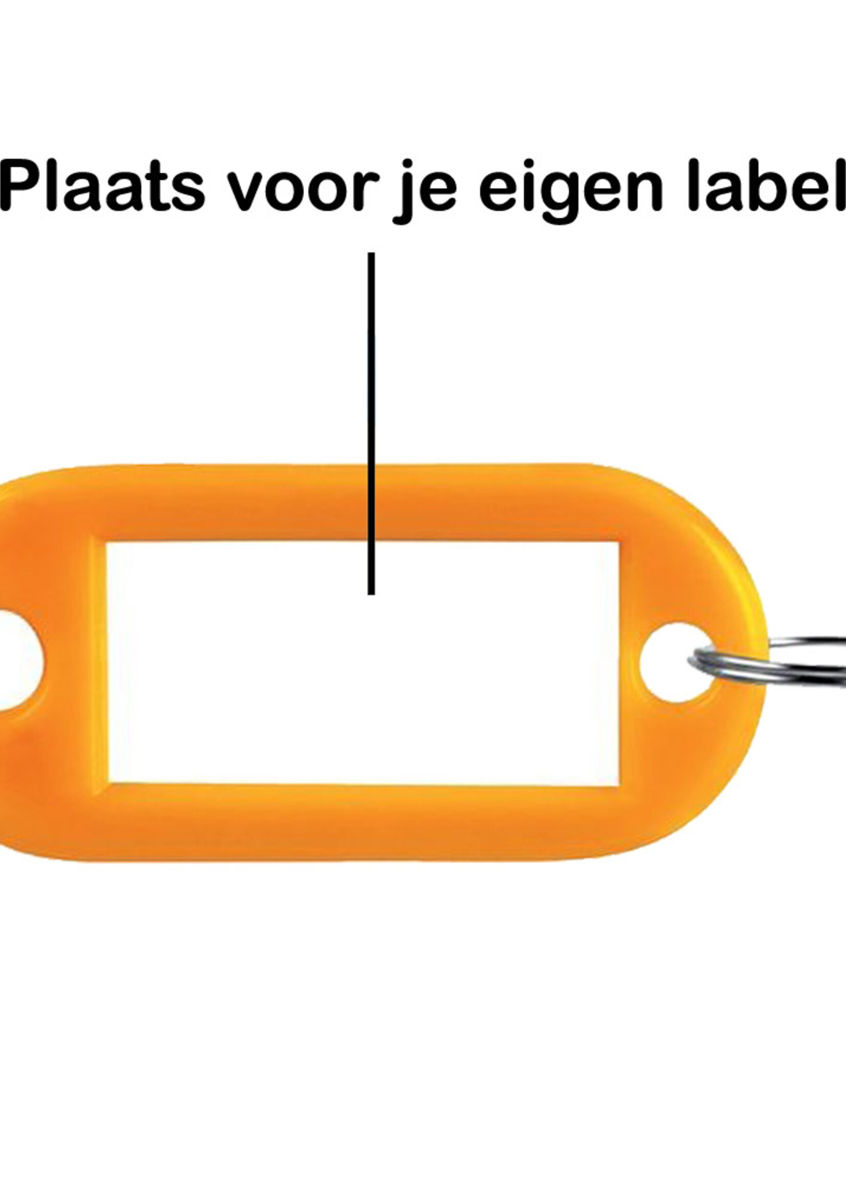 BTH Sleutellabels Sleutelhanger Bagagelabel Sleutellabel Gekleurde Naamlabels Label - Oranje - 50 PACK