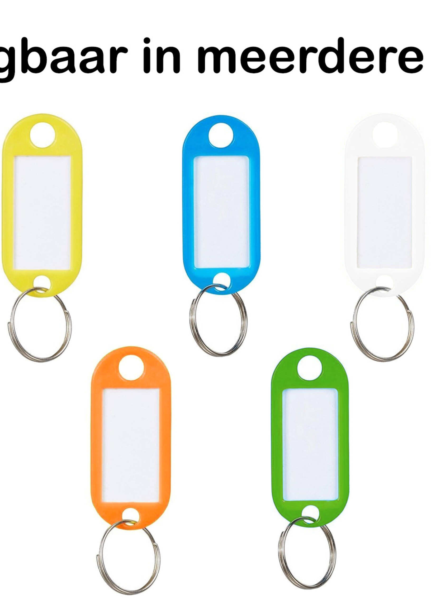 BTH Sleutellabels Sleutelhanger Bagagelabel Sleutellabel Gekleurde Naamlabels Label - Oranje - 50 PACK