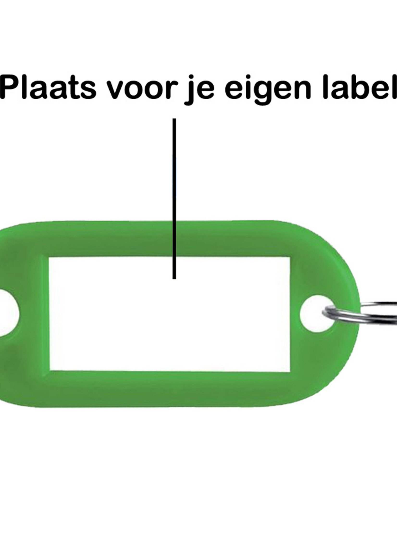 BTH Sleutellabels Sleutelhanger Bagagelabel Sleutellabel Gekleurde Naamlabels Label - Groen - 5 PACK